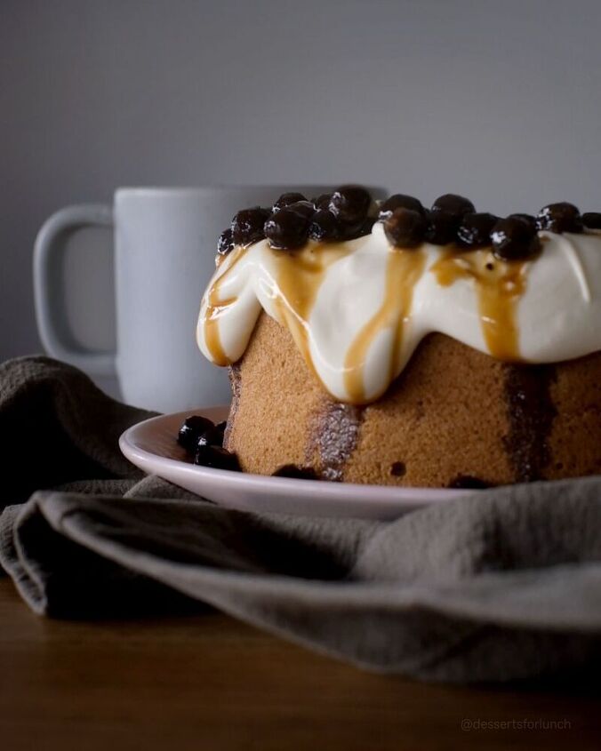 matcha and brown sugar boba cake 6 inch