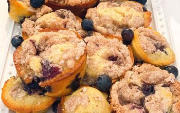 Lightened up Joanna Gaines' Blueberry Muffins