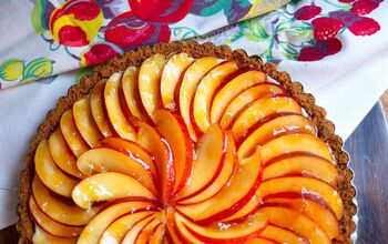 Nectarine Cream Tart in a Gingersnap Crust