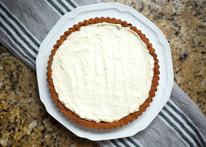 nectarine cream tart in a gingersnap crust