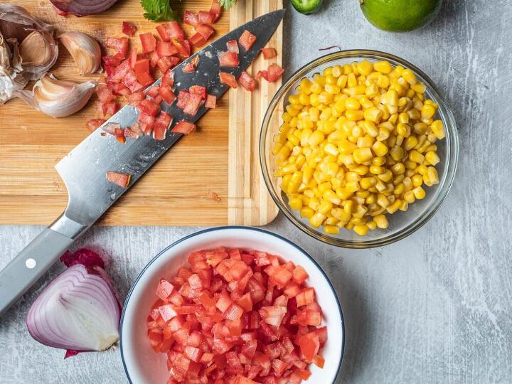 homemade pico and corn salsa