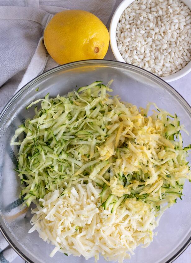 creamy lemon summer squash risotto