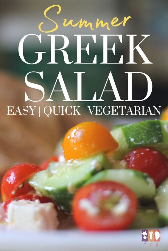 fresh and fast summer greek salad the kitchen garten, Summer Greek Salad with Fresh Feta Cheese