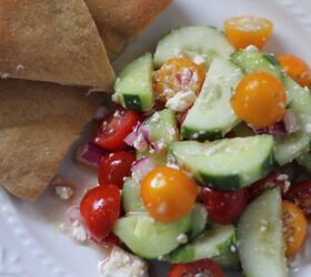 Fresh and Fast Summer Greek Salad- The Kitchen Garten