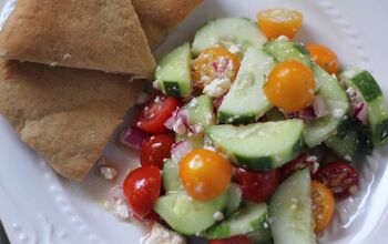 Fresh and Fast Summer Greek Salad- The Kitchen Garten