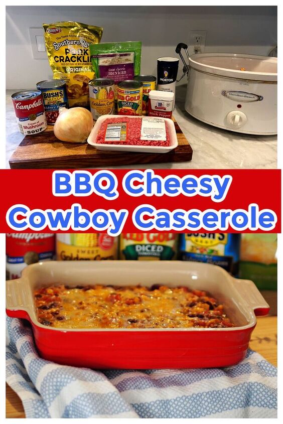 bbq pork rind cheesy cowboy casserole tv feature