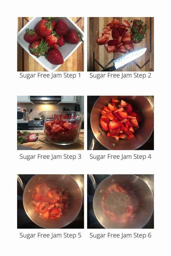 sugar free jam 3 ingredients 10 minutes, Steps for making sugar free jam