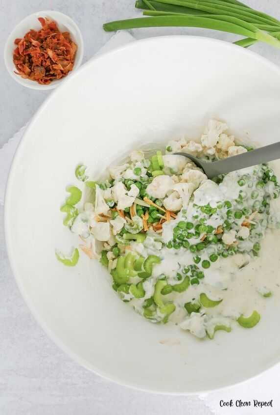 green pea salad with ranch dressing Sugar Snap Pea Salad