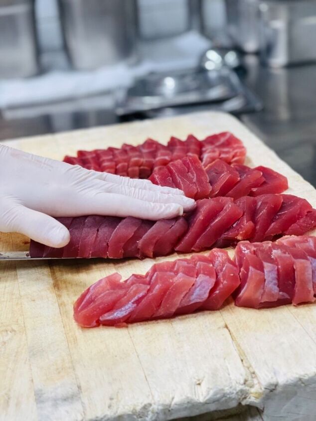 sashimi tuna with summer gazpacho