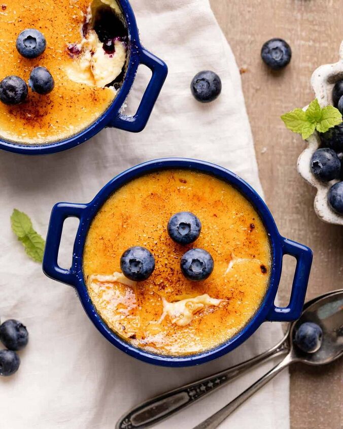 blueberry creme brulee for two