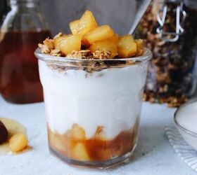 parfaits with pear and honey compote