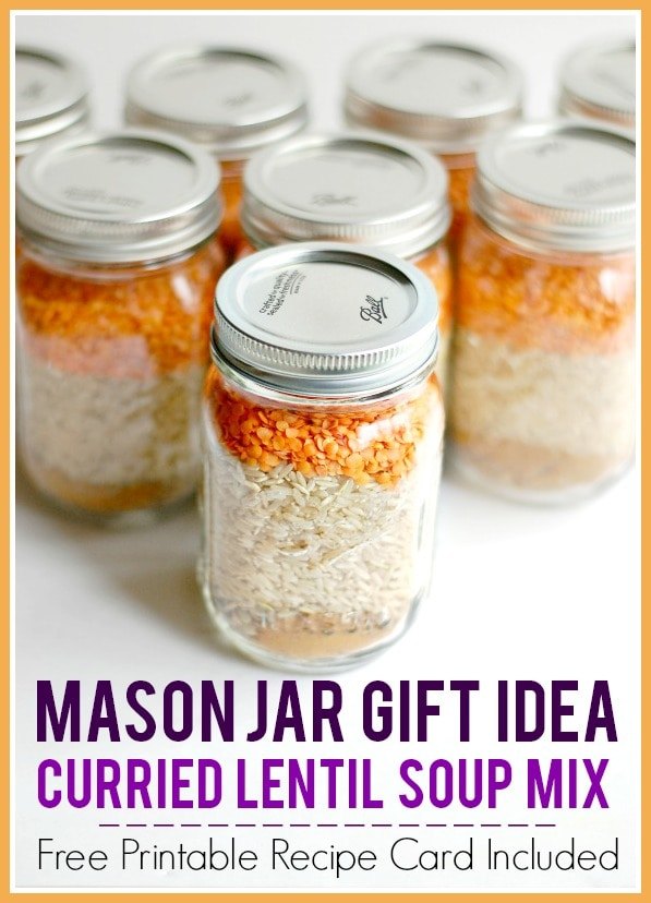 dry soup mix in a jar recipes curried lentil soup with free printabl