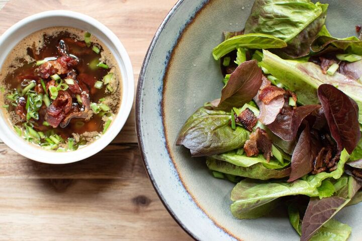 wilted lettuce or hot bacon salad