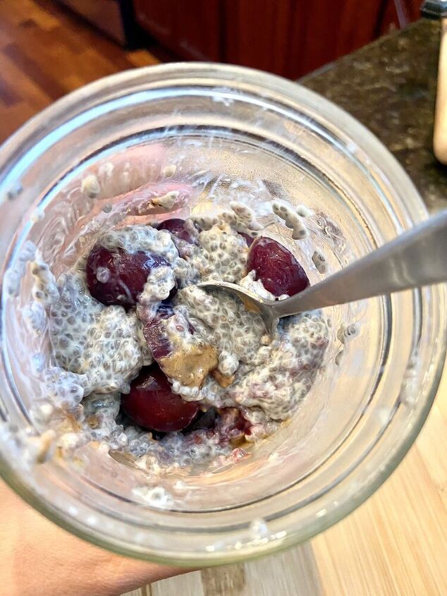 cherry almond butter chia pudding
