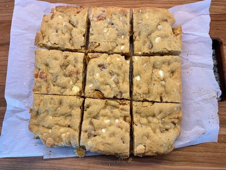 nutty apricot blondies the great british baking show