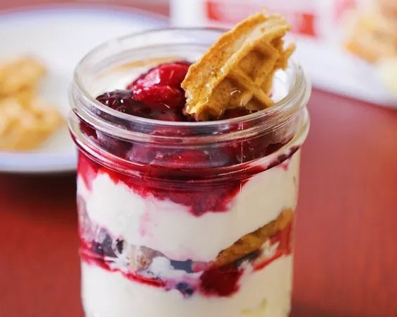 s 15 summer desserts that taste a little like sunshine, Honey Fruit Waffle Parfaits