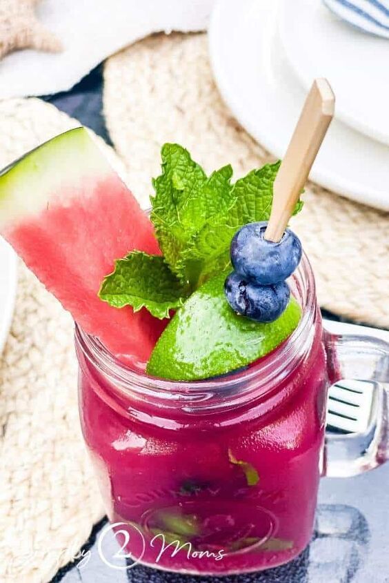 the best watermelon blueberry mojito recipe no added sugar