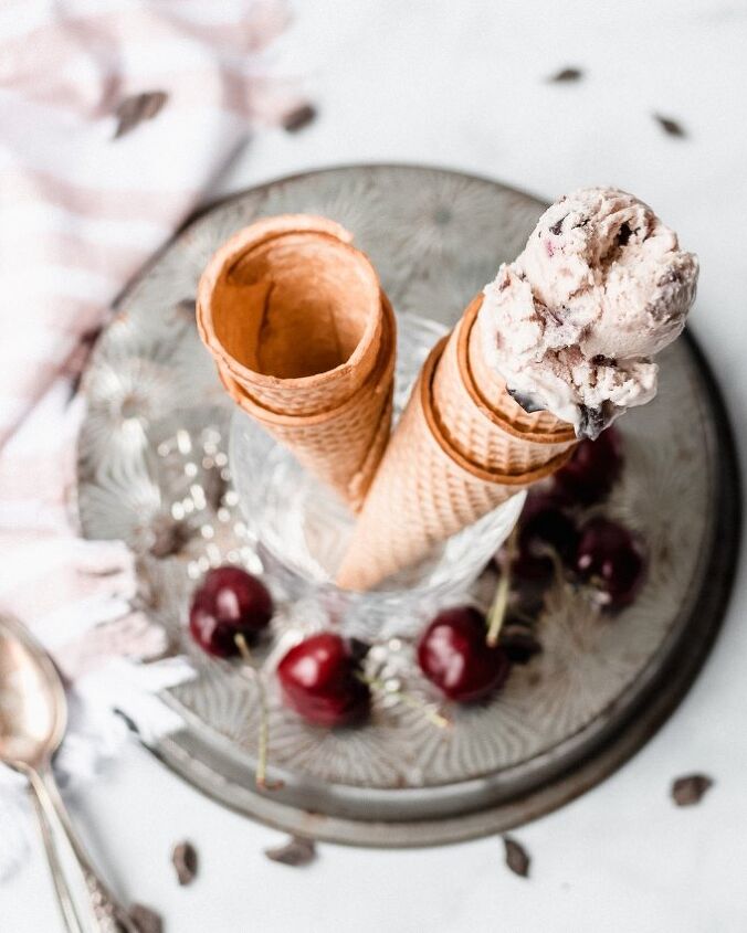 roasted cherry and chocolate ice cream