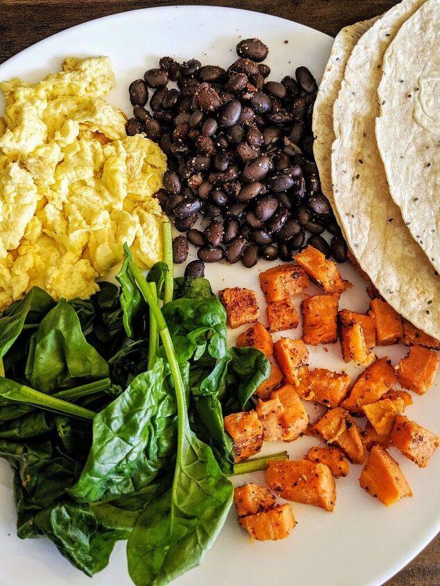 spiced sweet potato black bean breakfast burritos