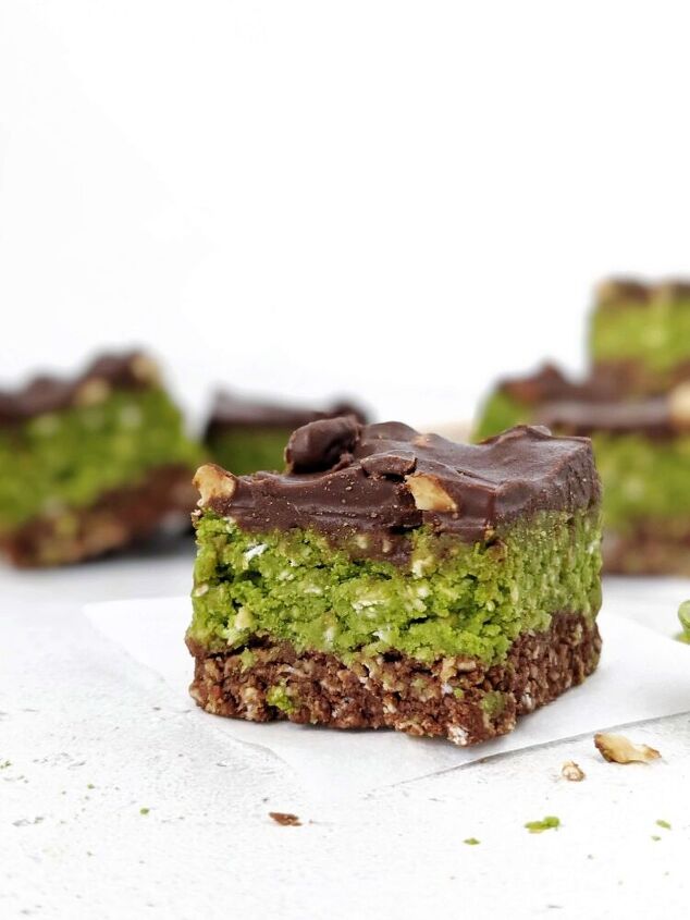 no bake matcha brownie protein bites vegan gluten free