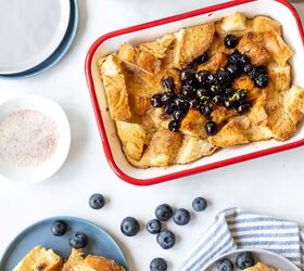 Baked French Toast With Blueberry Maple Syrup