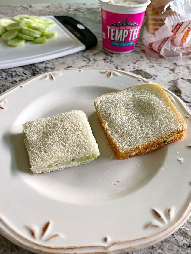 refreshing cucumber sandwich with cream cheese