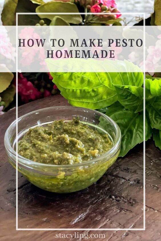 how to make simple basil pesto homemade