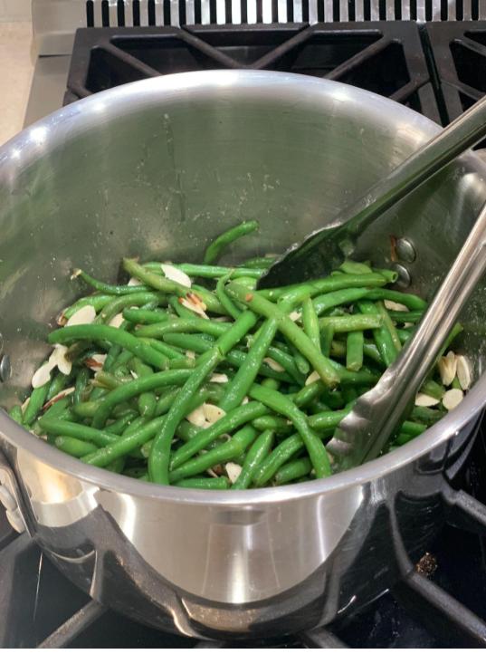 how to make quick and easy greenbean almondine, Steamed greenbeans are healthy and delicious