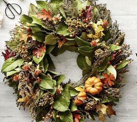 how to make quick and easy greenbean almondine, Fall Pumpkin Wreath