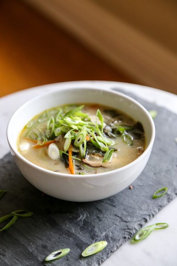 miso soup with shiitake mushrooms recipe, home made authentic miso soup