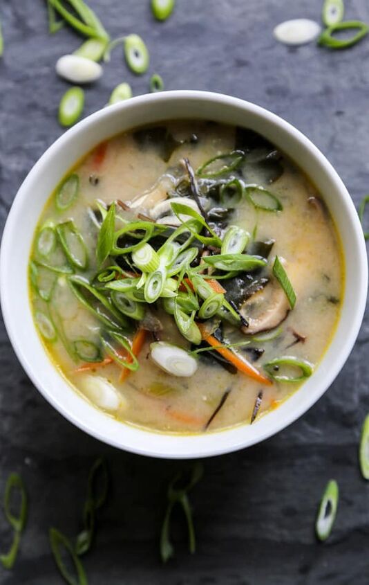 miso soup with shiitake mushrooms recipe, Miso Soup