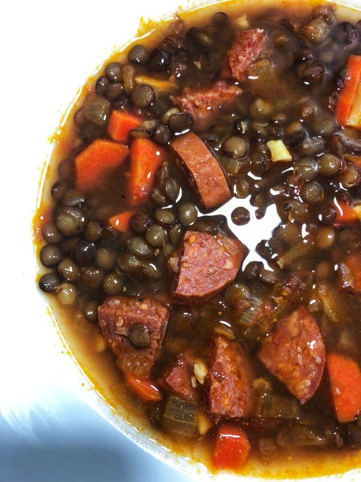 lentil bean and chorizo stew