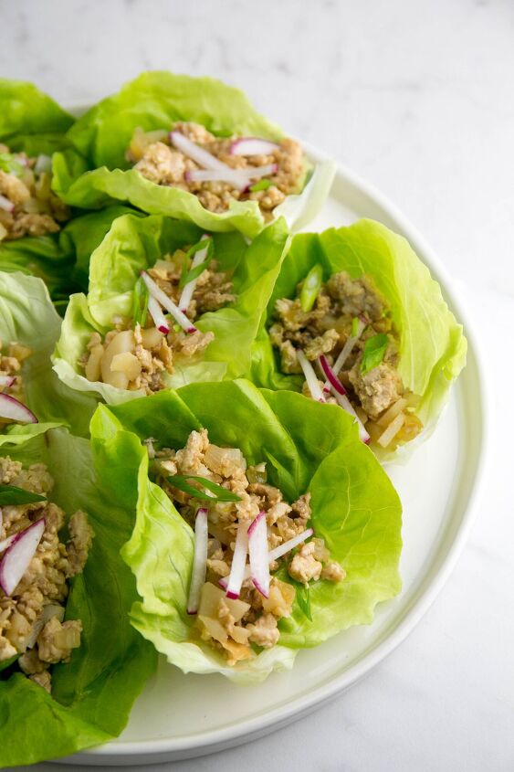s 10 delicious mayo free chicken salads, Chicken Salad Lettuce Wraps