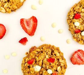 tropical strawberry pineapple white chocolate chip oat cookies