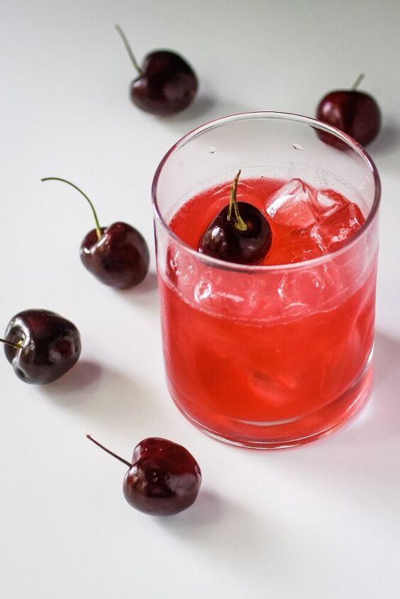 cherry whiskey sour, Cherry Simple Syrup
