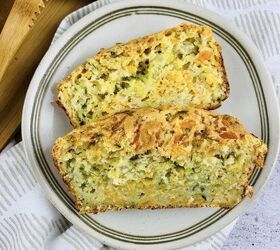 This not-your-normal cheesy bread hides a veggie secret that makes it super savory & moist