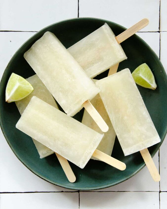 low sugar lime popsicles