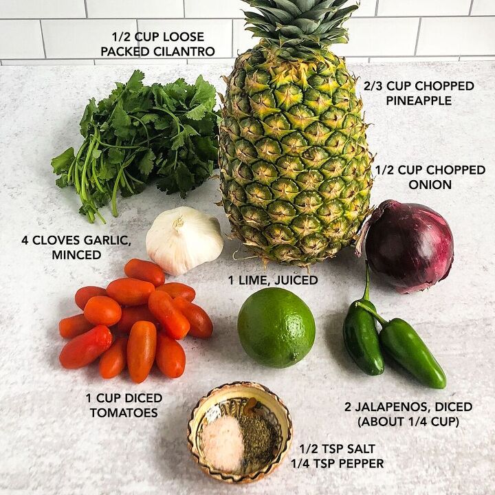 pineapple pico de gallo, You will need these ingredients
