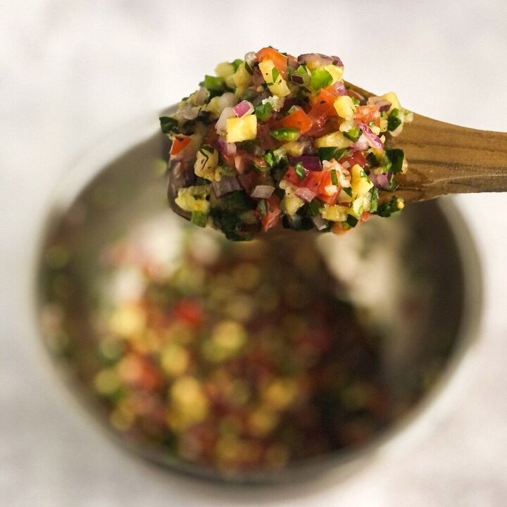 pineapple pico de gallo, Rest for at least 15 minutes