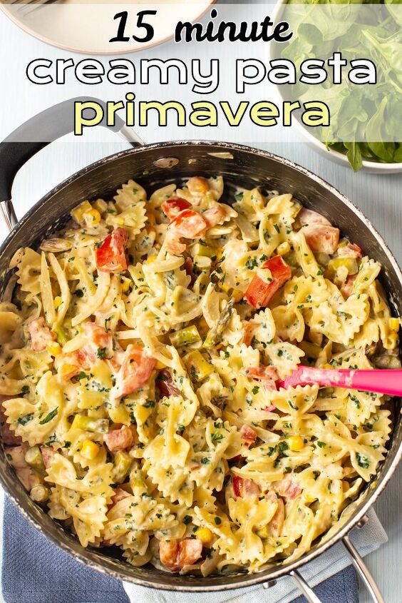 15 Minute Creamy Pasta Primavera | Foodtalk