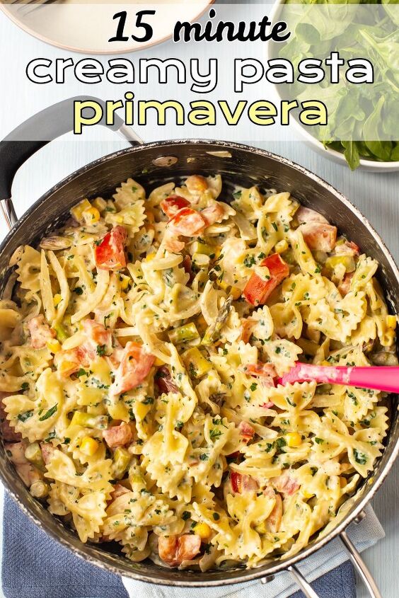 easy Creamy Pasta Primavera recipe