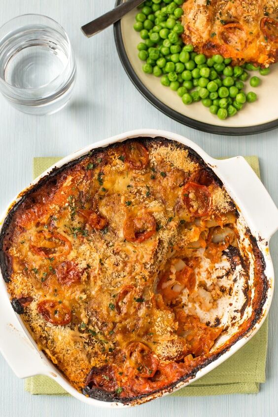 cheese and tomato potato bake