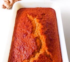 Sweet Polenta Cake With Red Lentils and Apricot Jam (Loaf Cake)