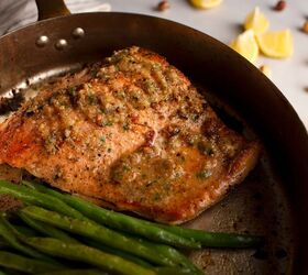 Salmon With Toasted Hazelnut Herb Butter