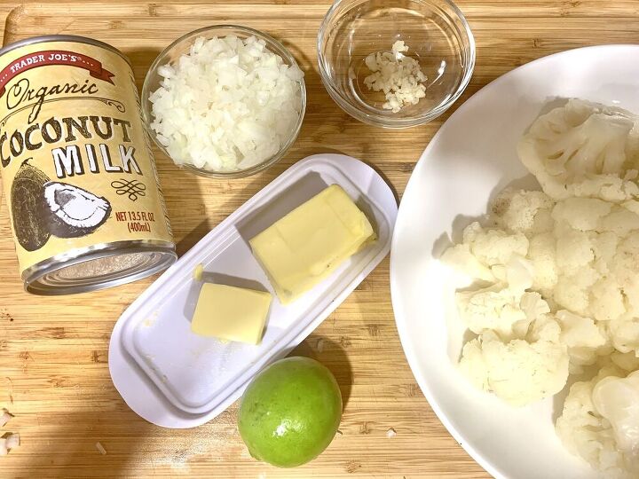 creamy cocunut lime cauliflower mash