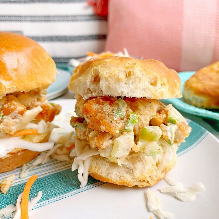 fried chicken salad sliders