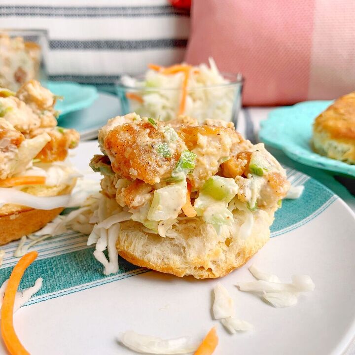 fried chicken salad sliders