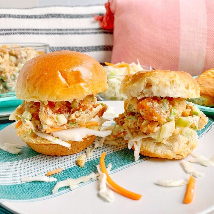 fried chicken salad sliders