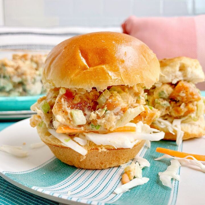 fried chicken salad sliders