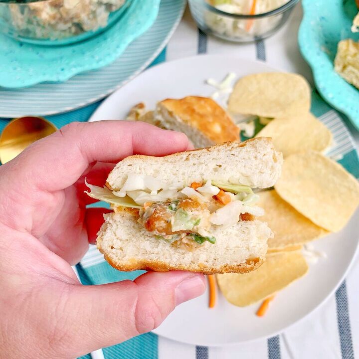 fried chicken salad sliders